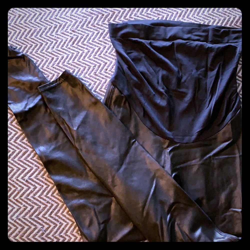 Spanx Maternity Faux leather leggings